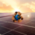 Impianto fotovoltaico industriale per produzione sostenibile.